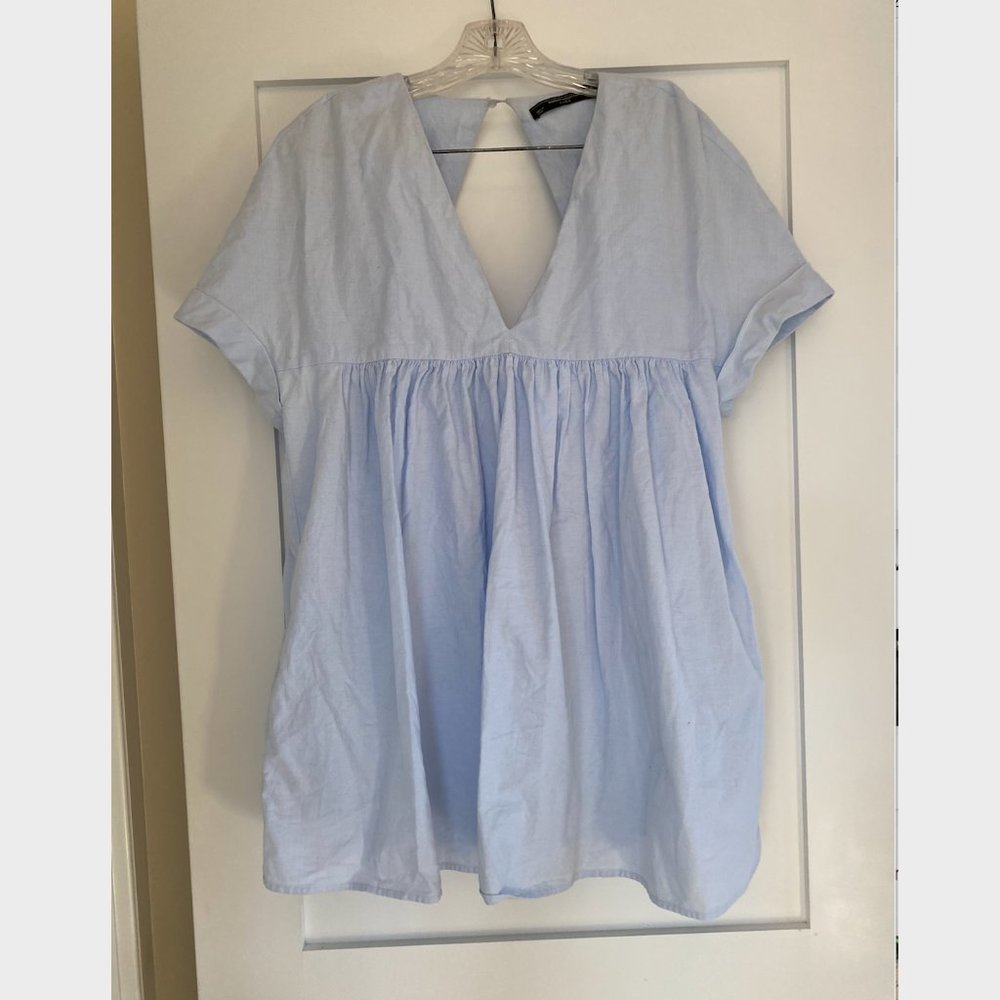 light blue babydoll dress
